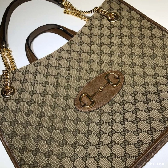Hyper Peter 1955 GUCCI large Horsebit bag tote 0818